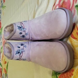 Flowered ugg boots